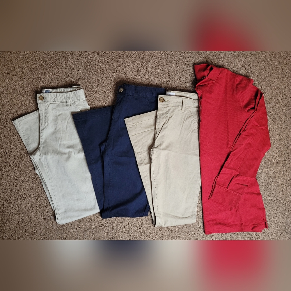 Old Navy School Uniform Pants & Polo Shirt Lot sz 16